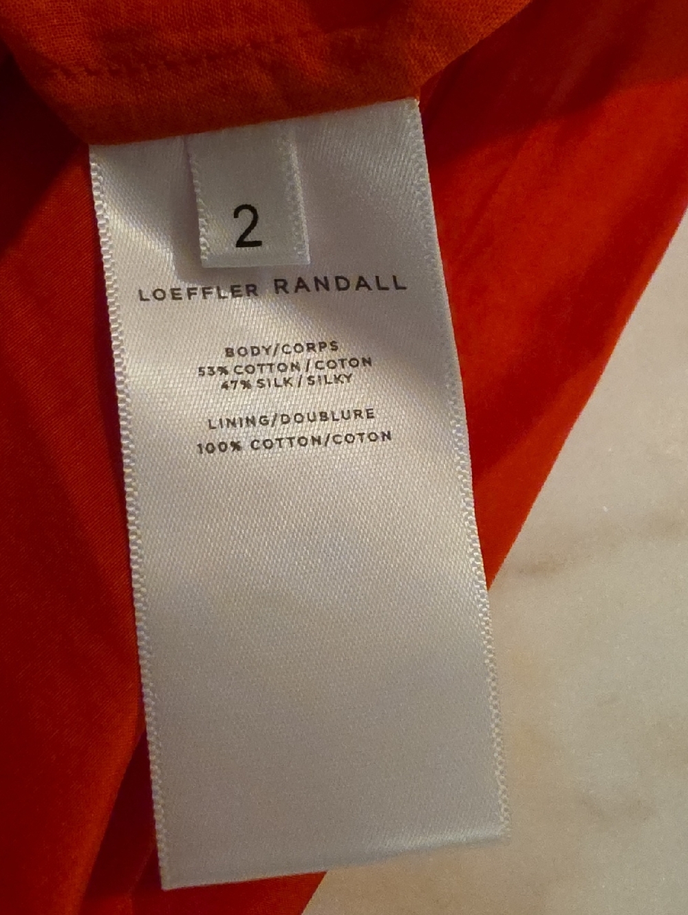 Loeffler Randall Yael Gathered Bodice Middy Dress In Poppy Size 2 - Picture 8 of 8